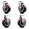 Service Caster 6 Inch Poly on Polyolefin Caster Set with Roller Bearings 2 Swivel 2 Rigid SCC SCC-20S620-PPUR-2-R-2 - alternate 1
